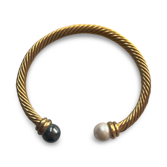 1990s - Gold Plated Twist Bangle/ Bracelet