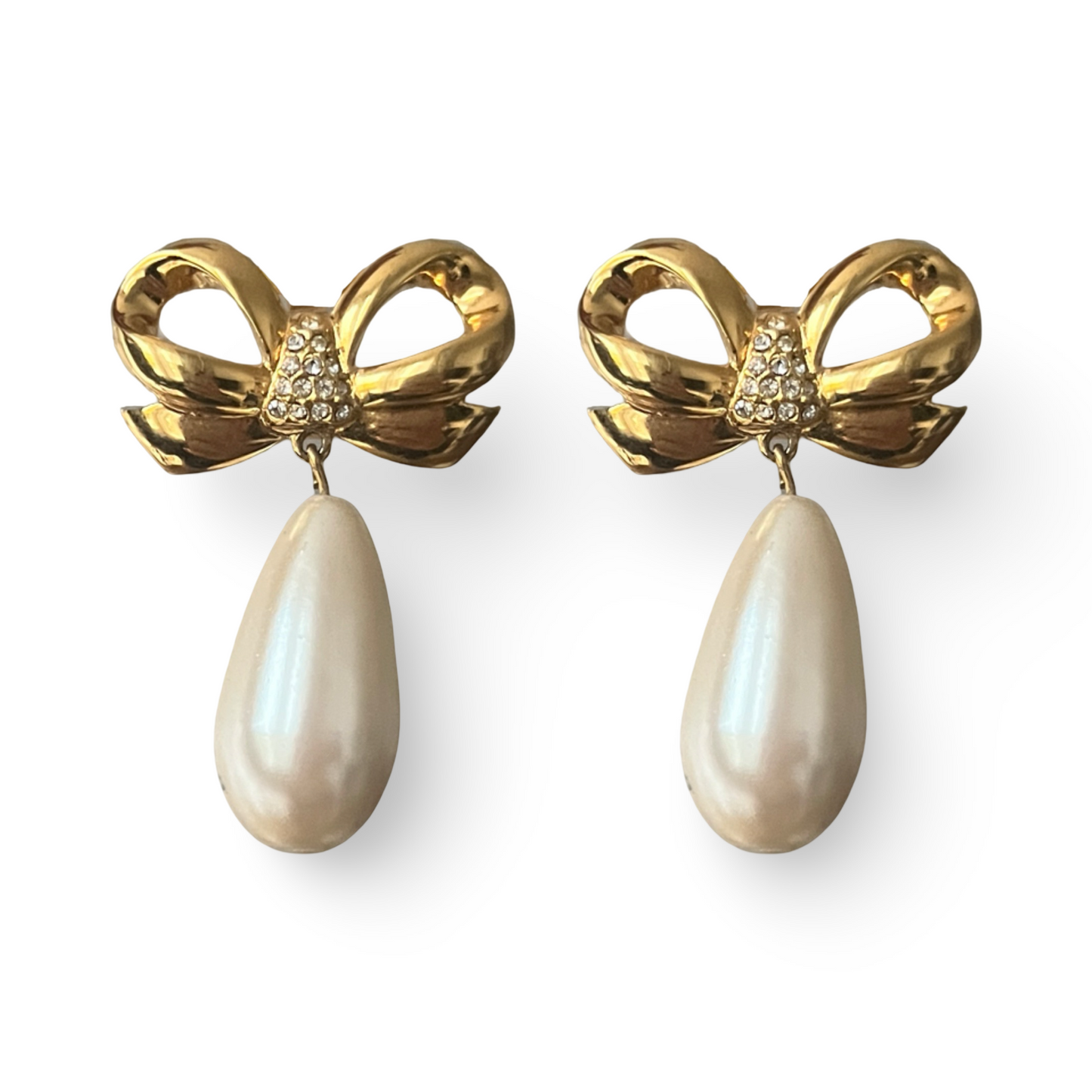 1990s Bow Statement Earrings - Post