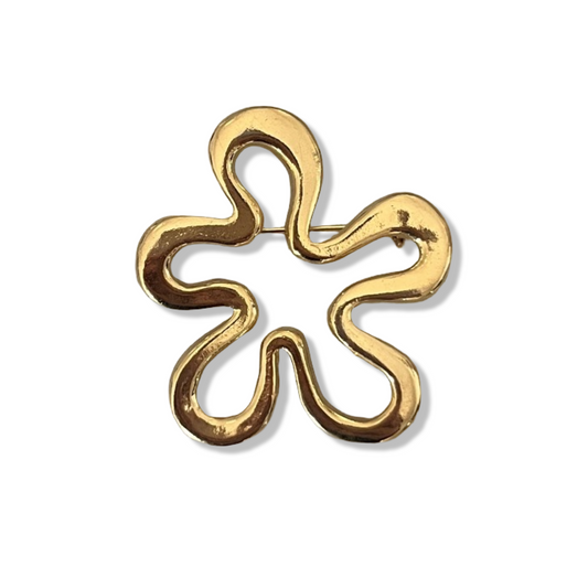 1990s Gold Plated Brooch