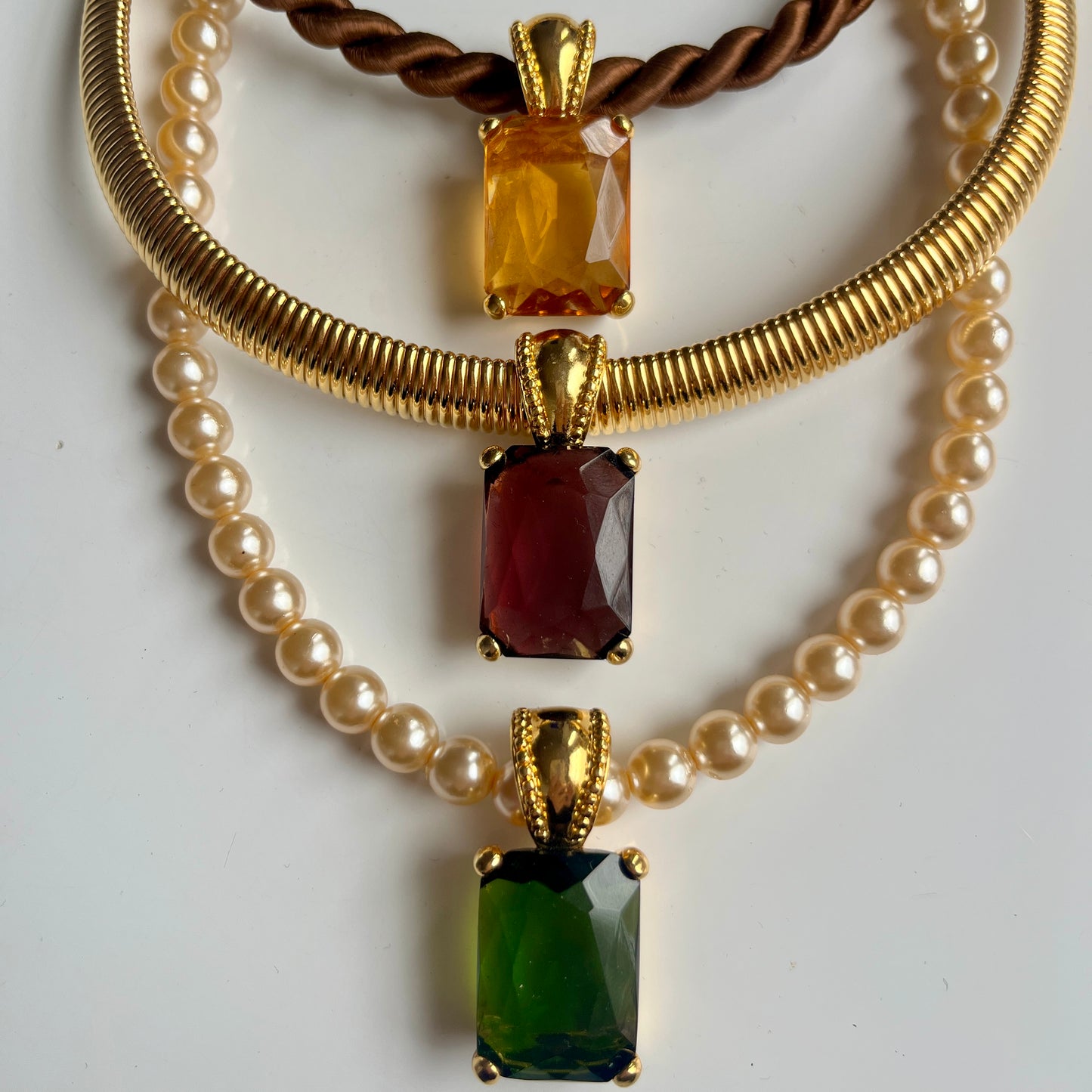 1990s Amber Statement Pendant