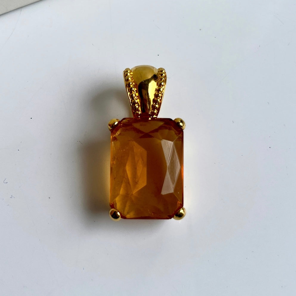 1990s Amber Statement Pendant