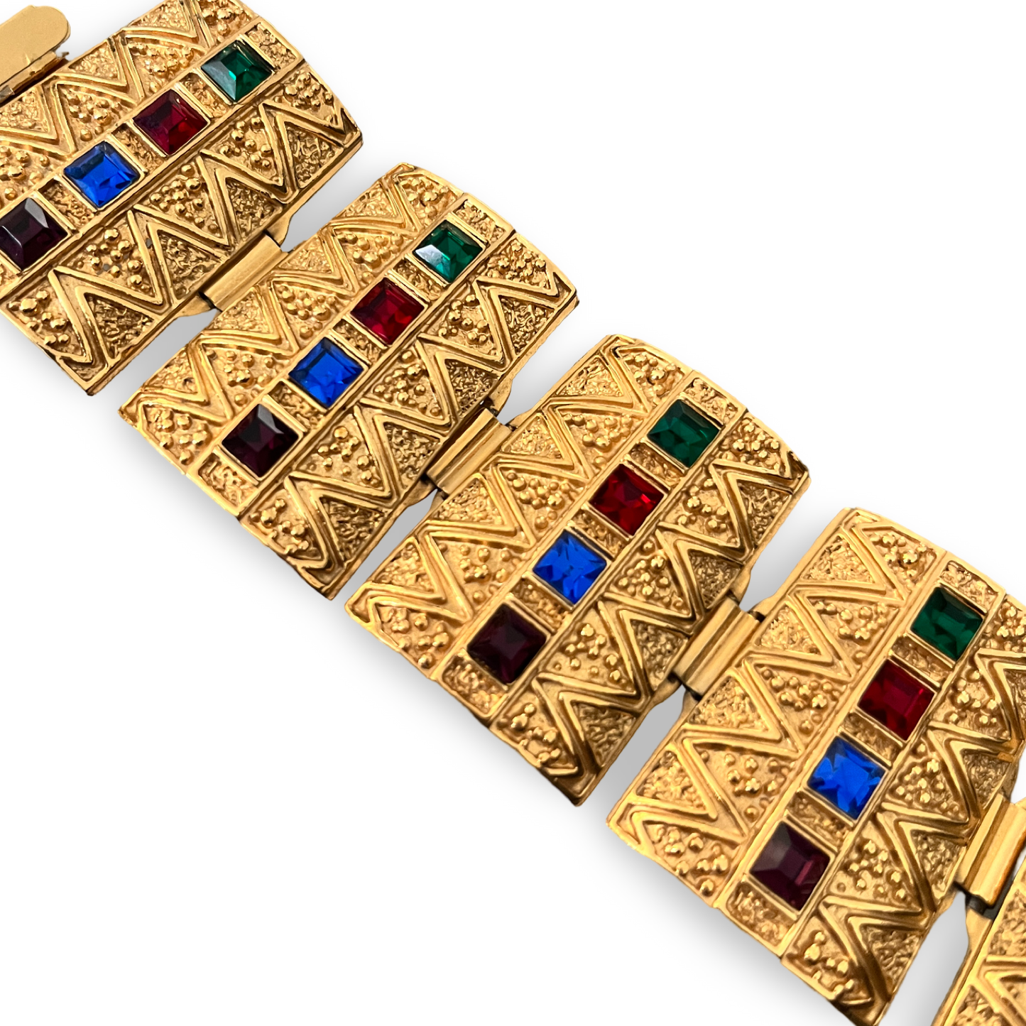 1990s Sphinx Gold Plated Cuff Bracelet
