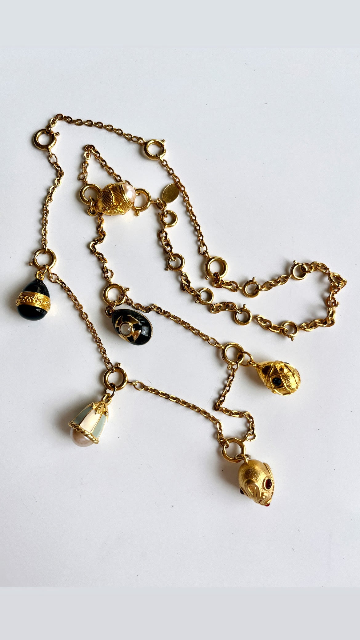 1990s Interchangeable Egg Necklace - Joan Rivers