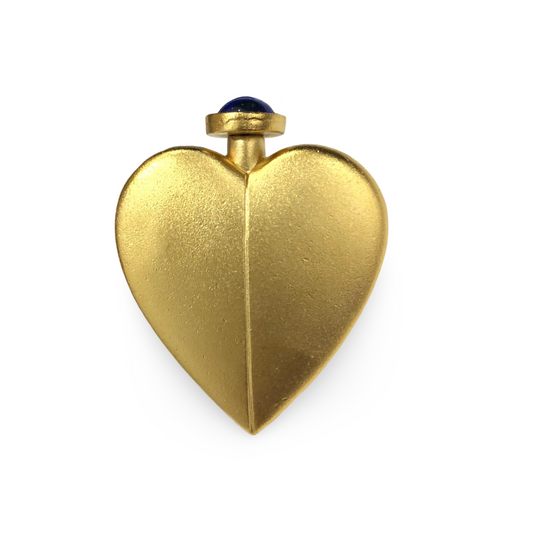 1990s Vintage Gold Plated Heart Brooch