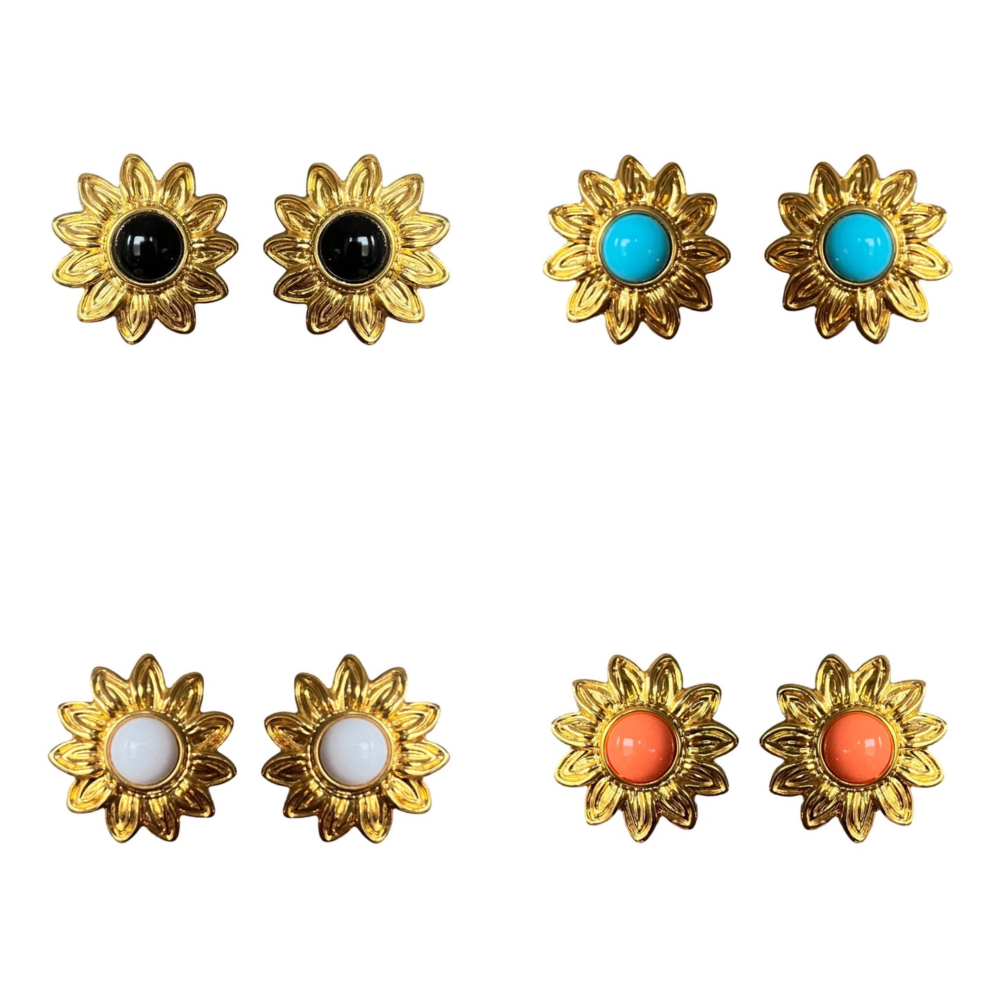 1990s Large 8 in 1 Flower Earrings - Post