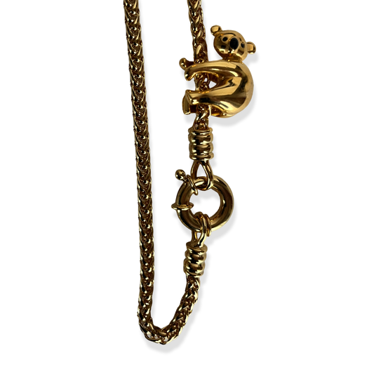 1990s Cabouchon Gold Plated Chain with Koala Bear