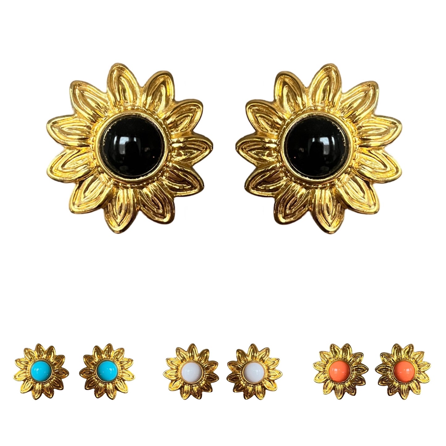 1990s Large 8 in 1 Flower Earrings - Post