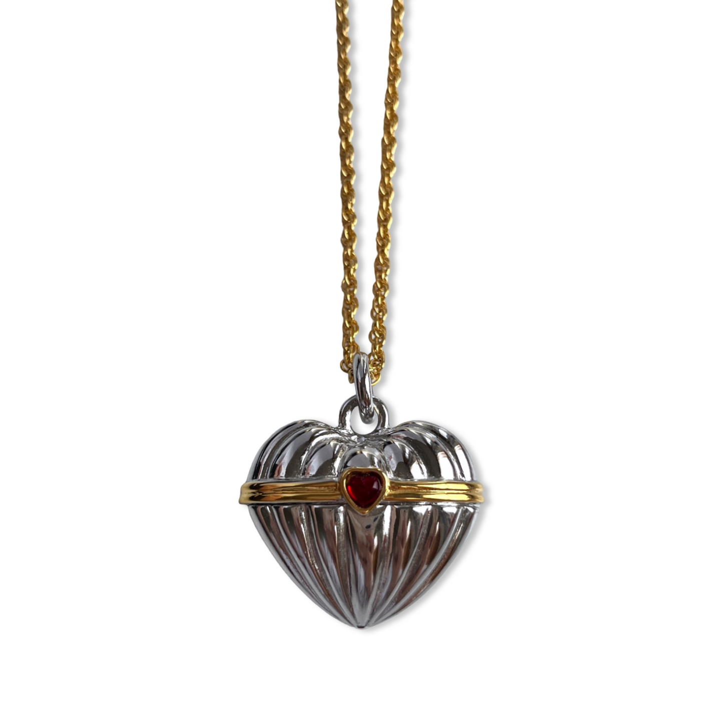 1990s Heart Locket Necklace - Joan Rivers