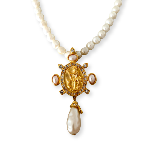 1990s Franklin Mint Pearl Necklace