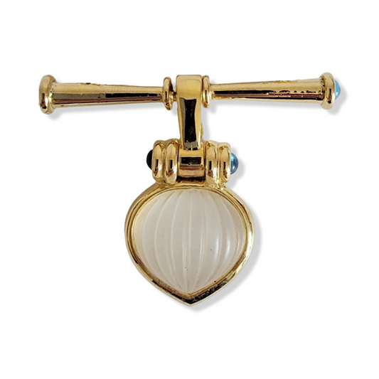 1990s Lalique Bar Brooch