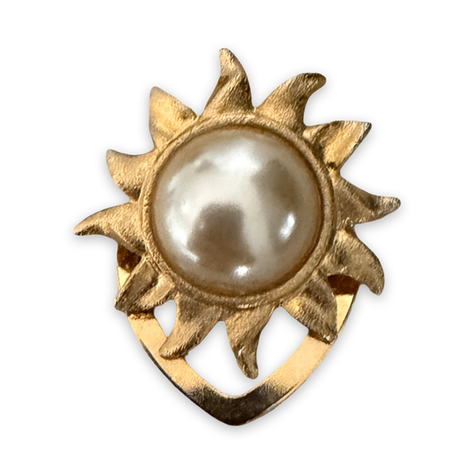 1990s Sun Scarf Clip/ Brooch