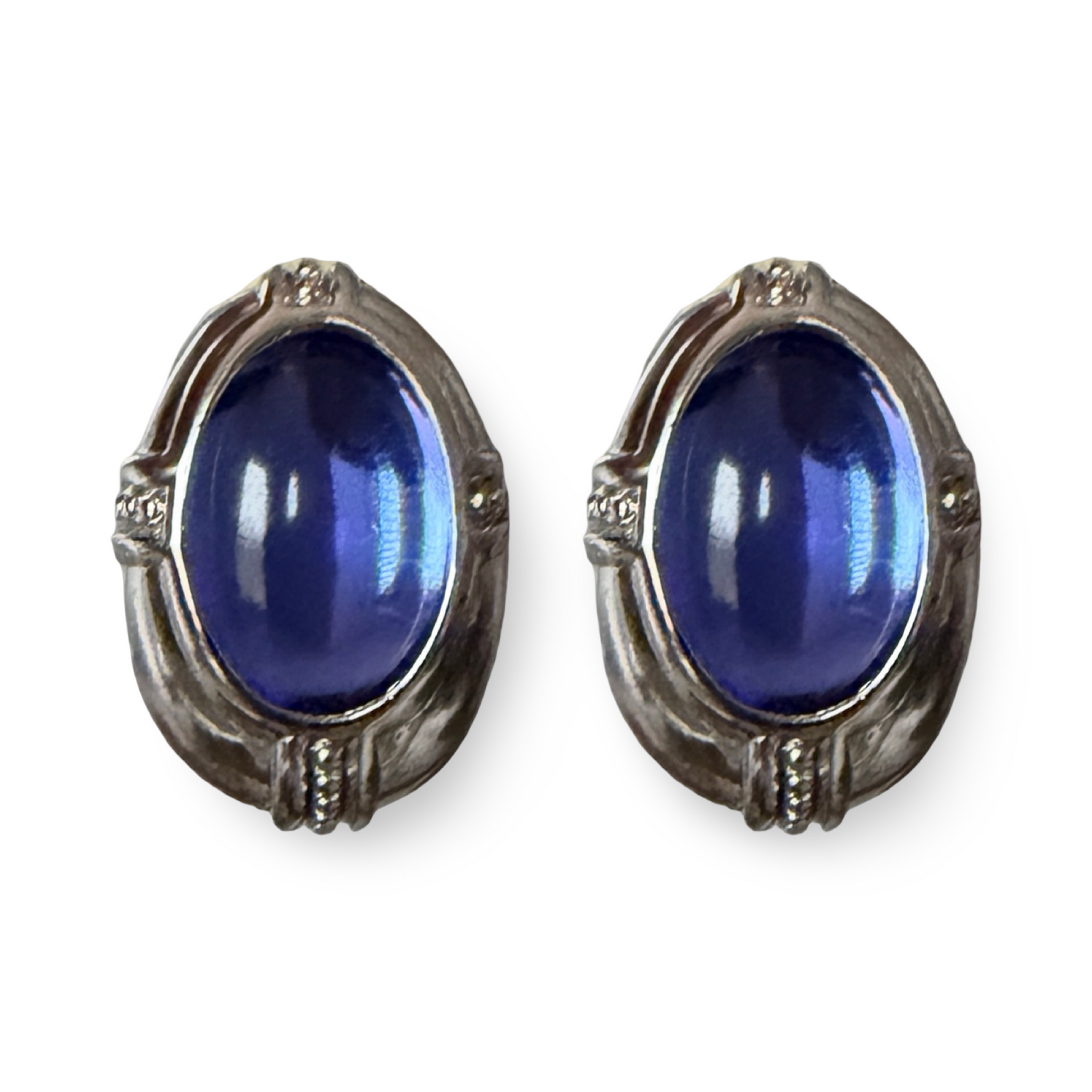 1990s Set of 2 Pairs of Interchangeable Earrings- Clip On