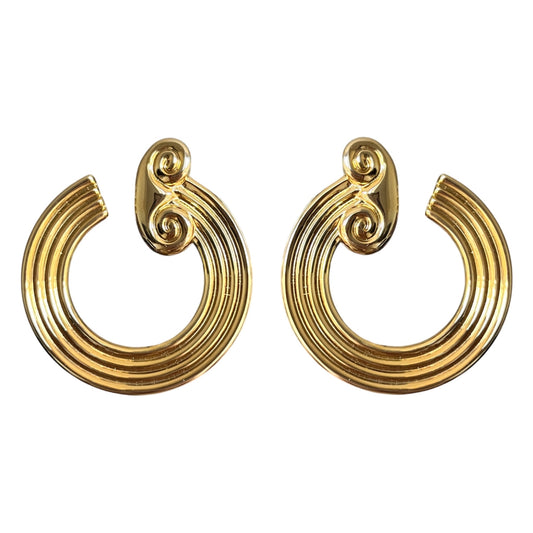 1990s Park Lane Greek Column Earrings - Clip On