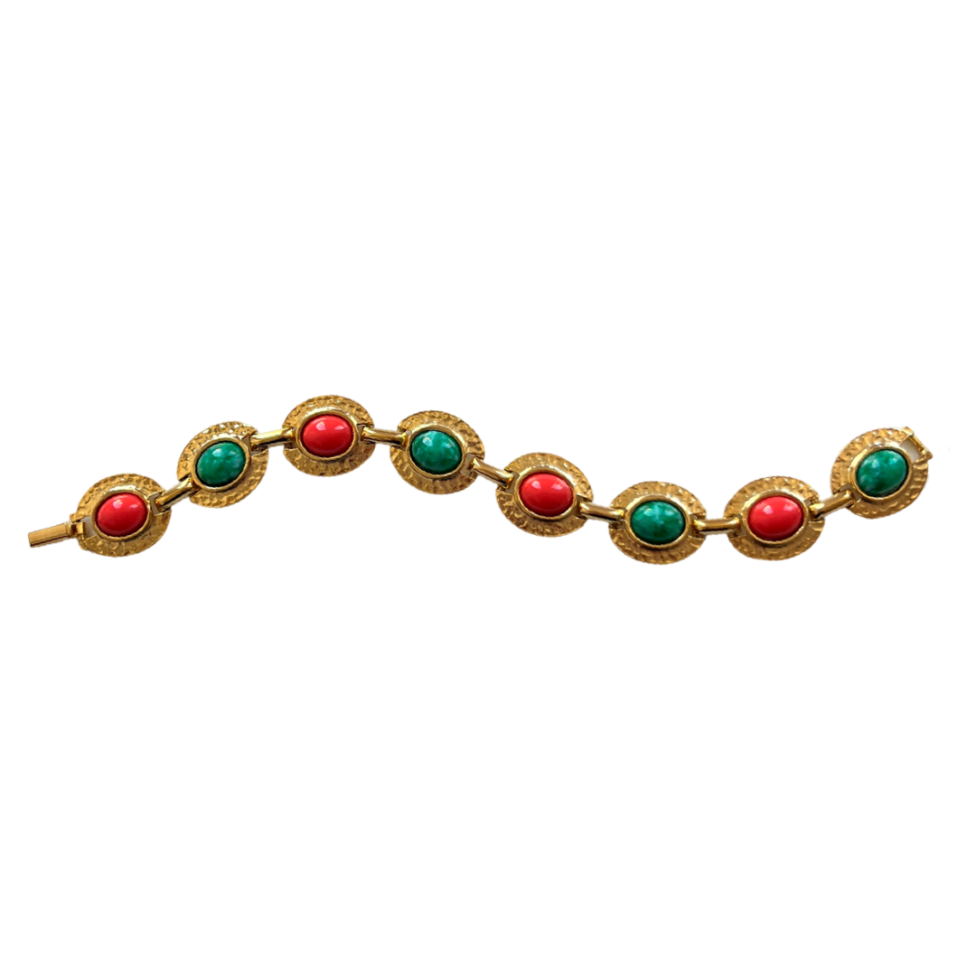 1990s Etruscan Cabochon Bracelet
