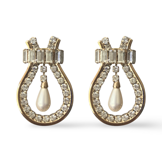 1980s Savvy Swarovski Earrings - Post
