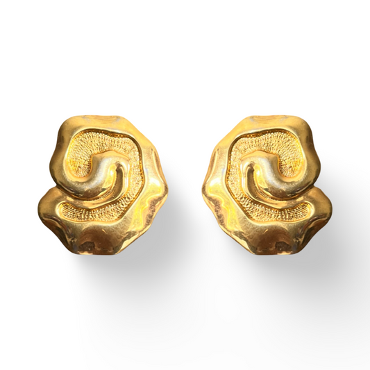 1990s Swirl Earrings - Post