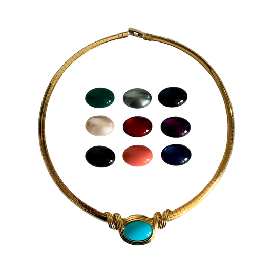 1990s M/L Gold Plated Interchangeable Collar Necklace - Joan Rivers
