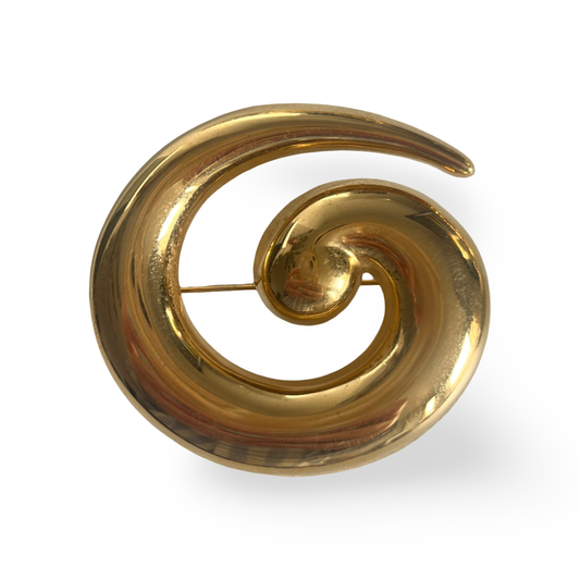 1990s Huge Monet Swirl Brooch