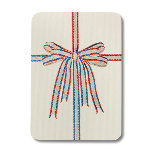 Pink Velvet Ribbon Card - Natural