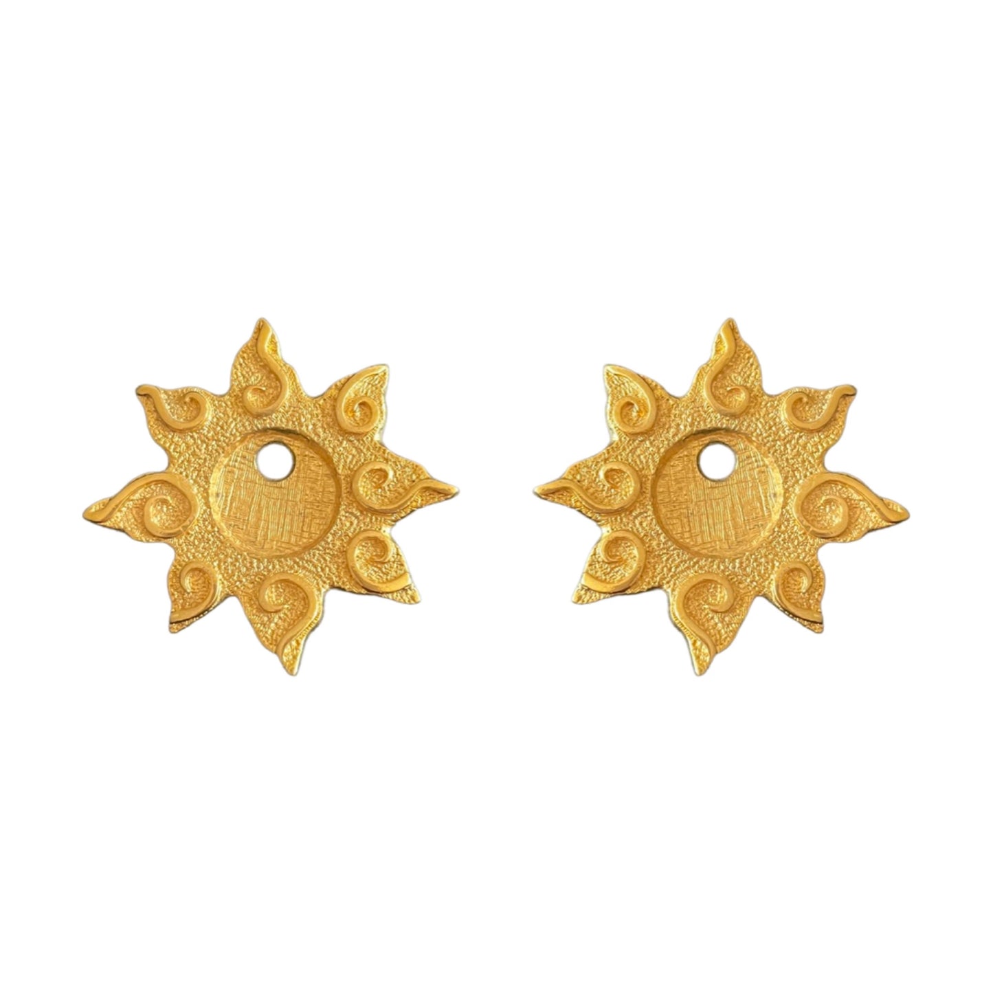 1990s Large 2 in 1 Sun Earrings - Clip On