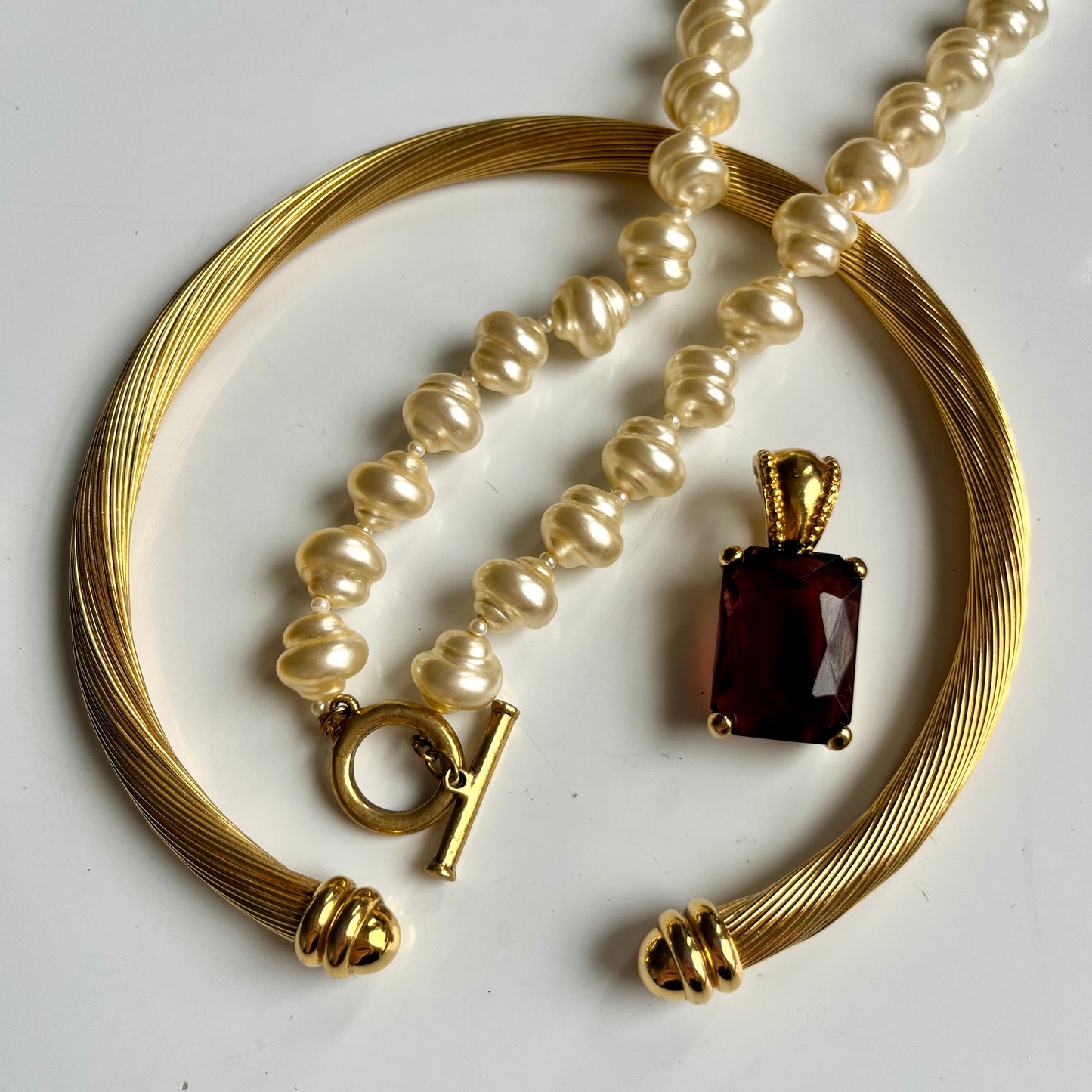 1990s Etruscan Monet Collar Necklace