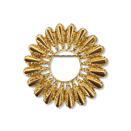 1990s Gold Plated Brooch