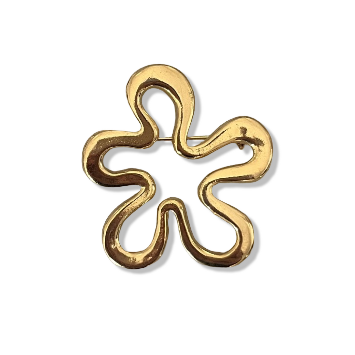 1990s Gold Plated Brooch