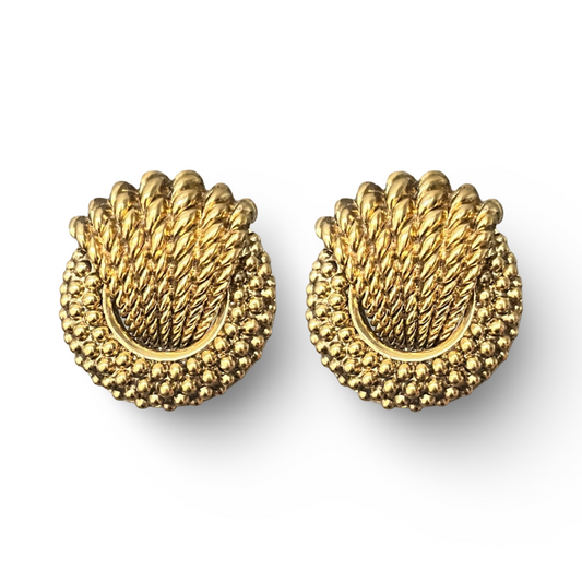 1990s Rope Statement Earrings - Post