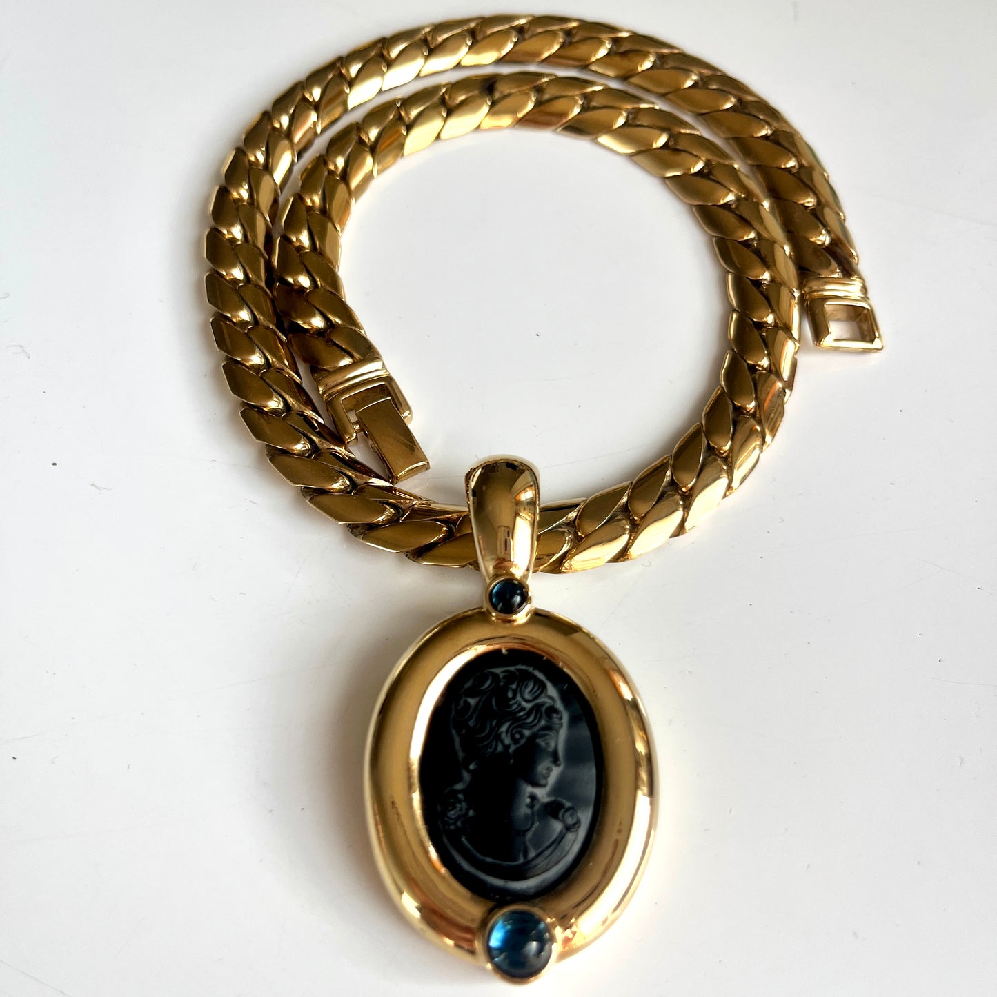 1980s Statement Cameo Necklace