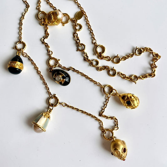 1990s Interchangeable Egg Necklace - Joan Rivers