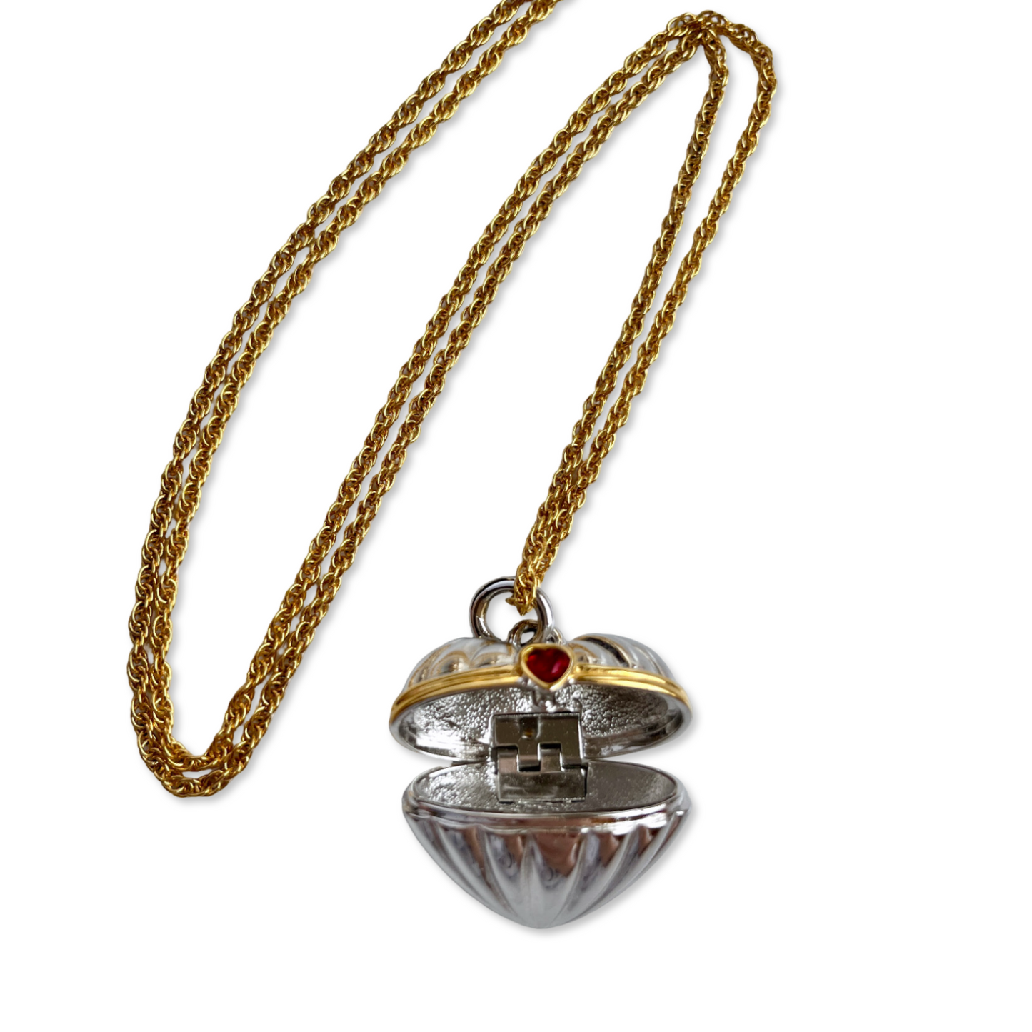 1990s Heart Locket Necklace - Joan Rivers