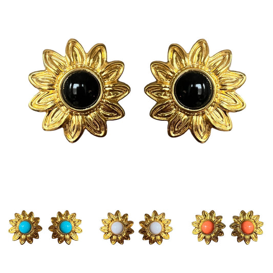 1990s Large 8 in 1 Flower Earrings - Post