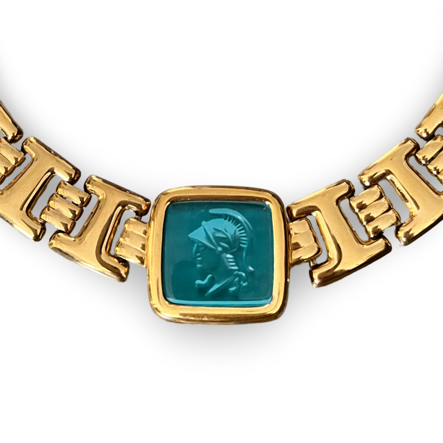 1990s Statement Monet Intaglio Necklace