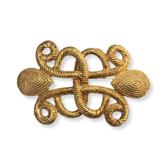 1990s Twisted Rope Brooch