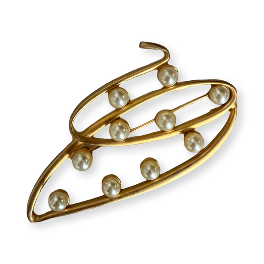 1990s Large Pearl Brooch