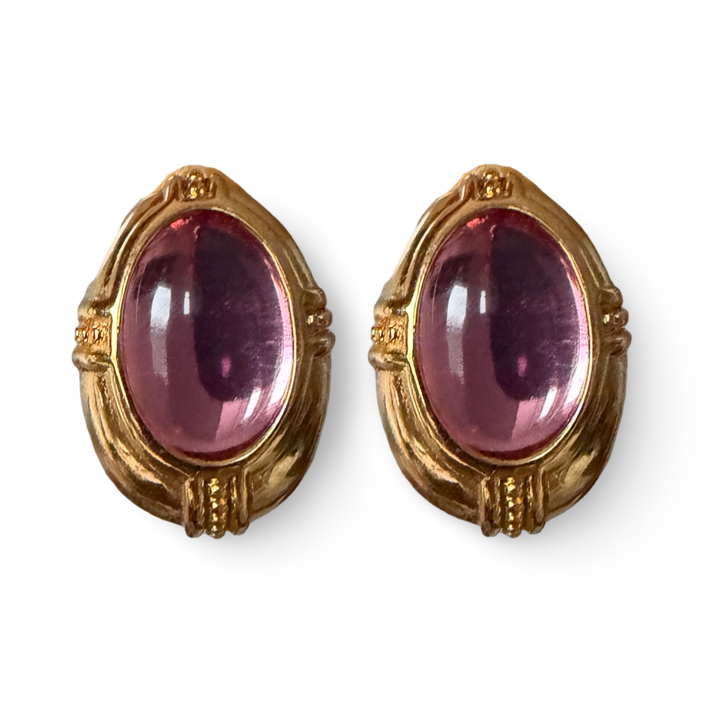 1990s Set of 2 Pairs of Interchangeable Earrings- Clip On