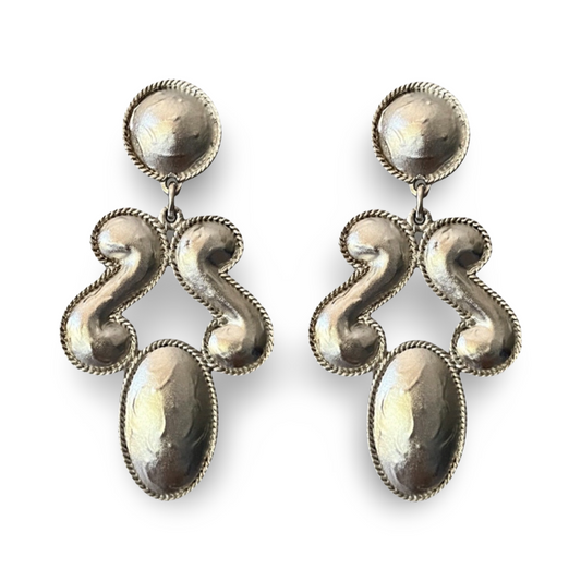 1990s Huge Etruscan Sphinx Earrings - Post