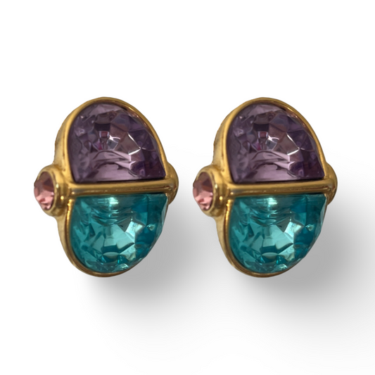 1990s Napier Swarovski Earrings - Clip on